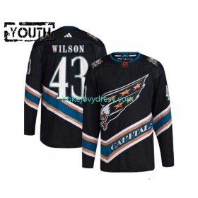 Dětské Hokejový Dres Washington Capitals Tom Wilson 43 Adidas 2022-2023 Reverse Retro Černá Authentic